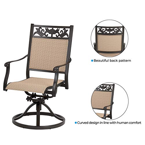 Laurel Canyon Outdoor Dining Set, 5 Piece Cast Aluminum Furniture, 4