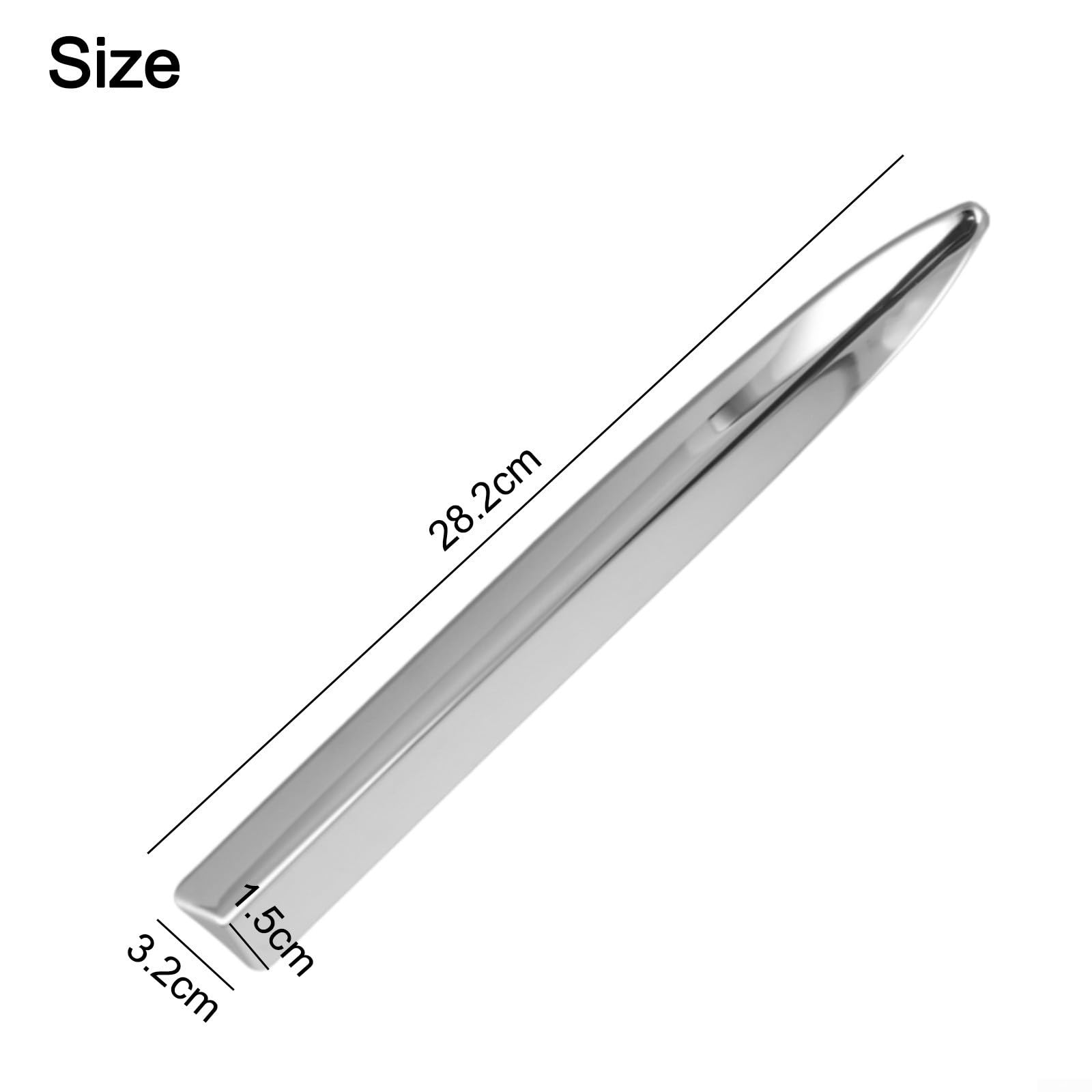 Modanatura cromata per paraurti anteriore superiore per 500 2007-2015, striscia decorativa esterna in plastica, sostituisce OEM 735455041 735455042, finitura argento, coppia