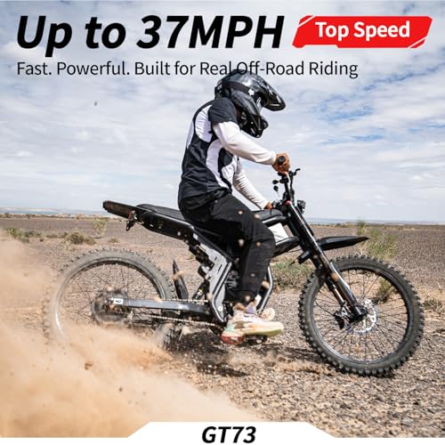 Image of Bootime GT73 Pro / GT73 Electric Dirt Bike for Adults /Teens - 50 / 37MPH High-Speed, 25 inch Fat Tires & Removable Battery(60 /48V), All-Terrain Off-Road eBike for Snow, Sand