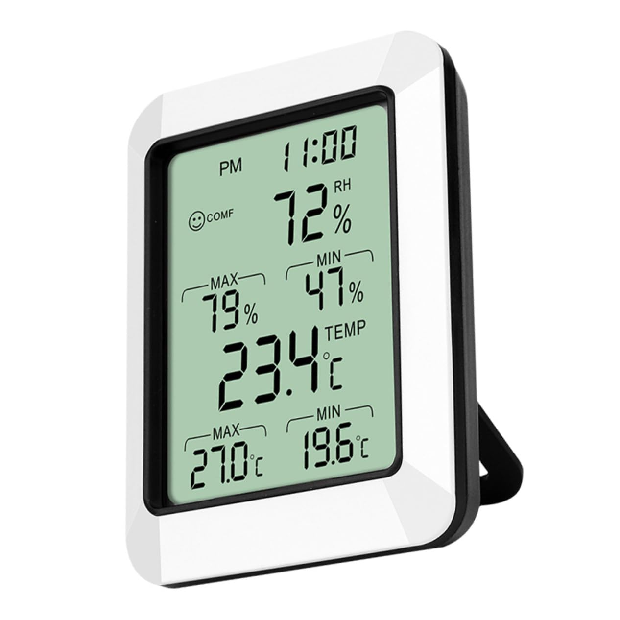 Sosoport 2pezzi Termometro Elettronico Digitale Per Interni Misuratore Di Umidità e Temperatura Display e Sensibile Supporto Senza Batteria Ottimo Per Uso Domestico e Ambienti Interni