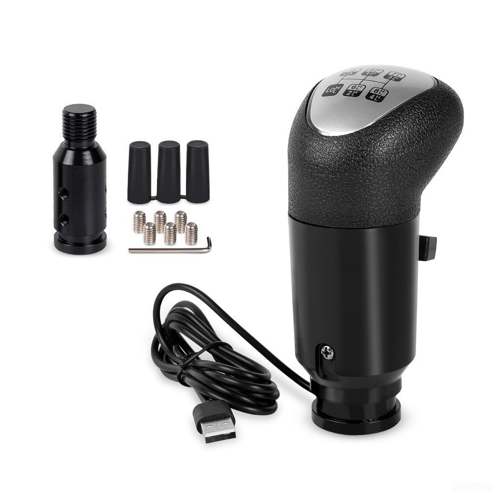 Pommeau de levier de vitesse USB pour jeux ATS ETS2 compatible avec Logitech G29/G27 pour G25/G920 pour Thrustmaster TH8A SQ Truck Simulator 12 mm 10 mm 8 mm