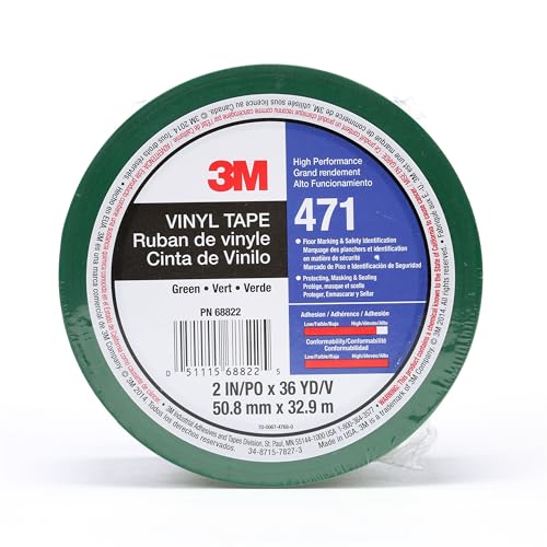 3M Nastro con film vinilico 471, verde, 50 mm x 33 m (1 Pezzi)