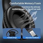 Uliptz Wireless Bluetooth Headphones, 65H Playtime, 6 EQ Sound Modes, HiFi Stereo Over Ear Headphones with Microphone, Foldable Lightweight Bluetooth 5.3 Headphones for Travel/Office/Cellphone/PC - Image 4