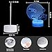 Deal Best Football Helmet 3D Optical Illusion USB LED Night Light Table Lamp Gifts for Kids, Boys, Teens, Men, Women