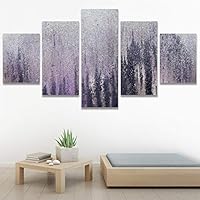 SIGNWIN 5 Panel Canvas Wall Art Modern Art Abstract Contemporary Edgy Mixed Media Multicolor Patterns for Home Decorations Ready to Hang - 60