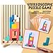 Wooden Russian Blocks Puzzle Brain Teasers Toy Tangram Jigsaw Puzzle Intelligence Colorful 3D STEM Montessori Educational Gift for Boys and Girls,Board Game Educational Toys for Toddlers 3-6 Years