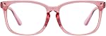 Maxjuli Lunettes de blocage de la lumière bleue,Lisez/Gaming/TV/Phone pour les femmes Hommes(Transparent)