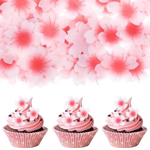 100 Piezas Comestibles de Flores para Tartas de Boda Flore de Decoración para Tartas de Flores Rosas Decoración para Tartas de Cumpleaños para Mujeres Niñas Cumpleaños Decoración para Fiestas de Bodas
