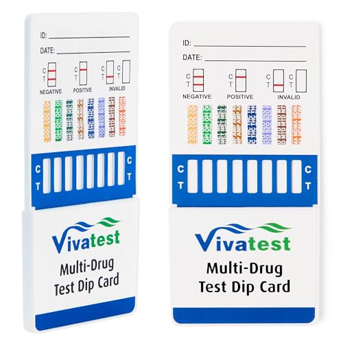 Viva Test Kits de prueba de drogas 8 en 1 para el uso indebido de sustancias, prueba de drogas detecta cocaína, cannabis, opiáceos, ketamina, heroína, anfetaminas, metadona y MDMA | Prueba de orina