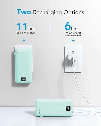 Miniatura 6 de Cargador portátil Charmast con cables incorporados y enchufe de pared, batería de carga rápida de 20.000 mAh y 20 W USB C compatible con iPhone