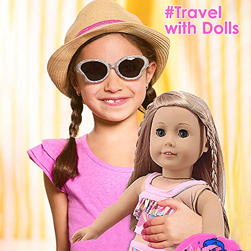 Acelane American Doll Travel Suitcase Play Set For Girl 18 Inch Doll thumb #4