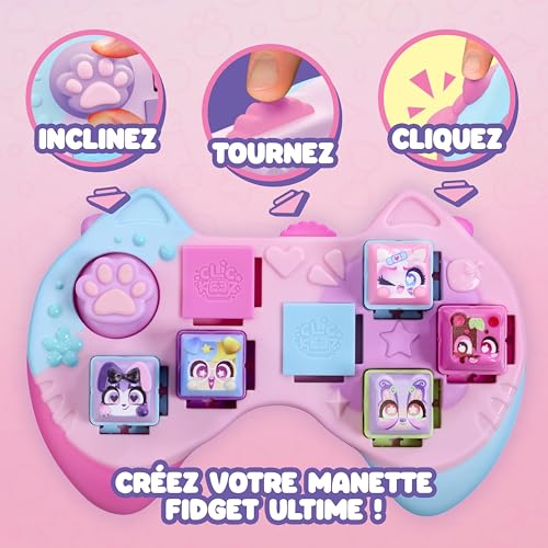 Goliath CLICKEEZ Controller 5 Touches Kawaii Cliquables+ 1 Manette + Guide Collection Jouet Fidget ASMR Customisable – Keycaps à Clipser 70 Personnages à Collectionner – Idée Cadeau dès - vue 6