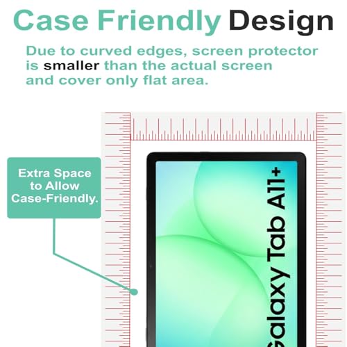 Image of Wisely Premium Screen Protector Compatible for SAMSUNG GALAXY TAB A11+ |11 inch| Anti-Scratch Tablet Glass Guard A11 Plus - 9H Ultimate Protection -Bubble-Free Easy installation kit - HD Clear