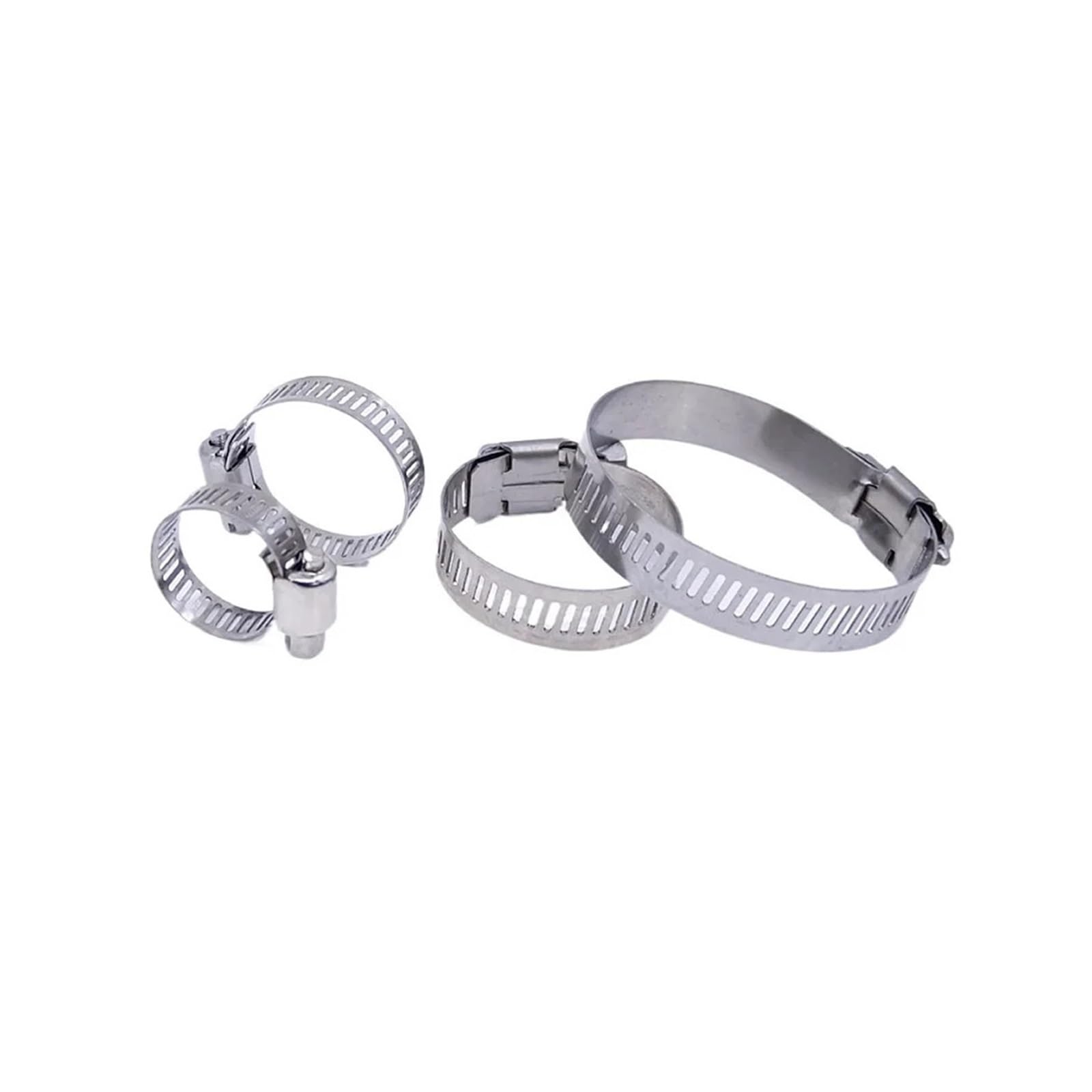 Schlauchschellen, 80 Schlauchschellen Schlauchklemmen 6mm-51mm Edelstahl Hoop Schellen Schlauchschellen Edelstahl Set Befestigungswerkzeuge, Silber