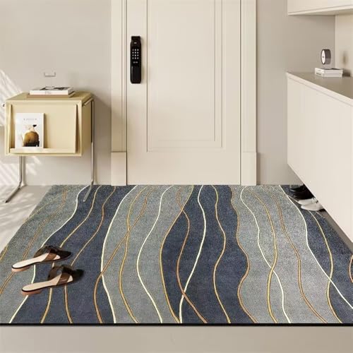 Tapis enfant carré 200x200 bleu et gris pour sol de salon moderne - 2