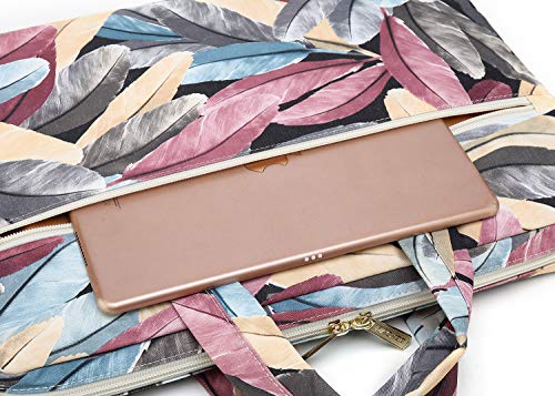 DACHEE Colorful Feather Pattern 15 inch Waterproof Laptop Shoulder Messenger Bag for 14 Inch to15.6 inch Laptop 15 laptop Case4