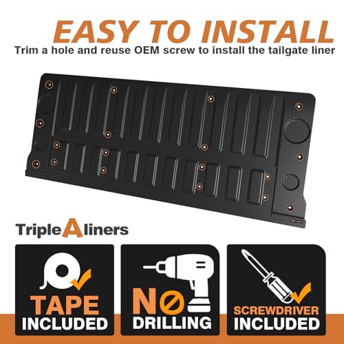 Image of TripleAliners Truck Mat Compatible with 2019-2026 Chevy Silverado & GMC Sierra 1500 Multipro Tailgate Accessories, Tailgate Mat Custom Fit All Weather Protection Pickup Liner, M-pro Tailgate Only