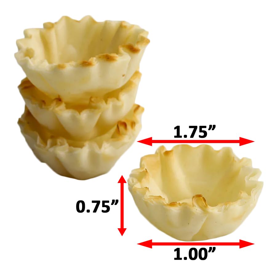 Miniatura 7 de Bits N Things - Conchas Mini Phyllo (Fillo), totalmente horneadas, 15 conchas por bandeja (3 bandejas)