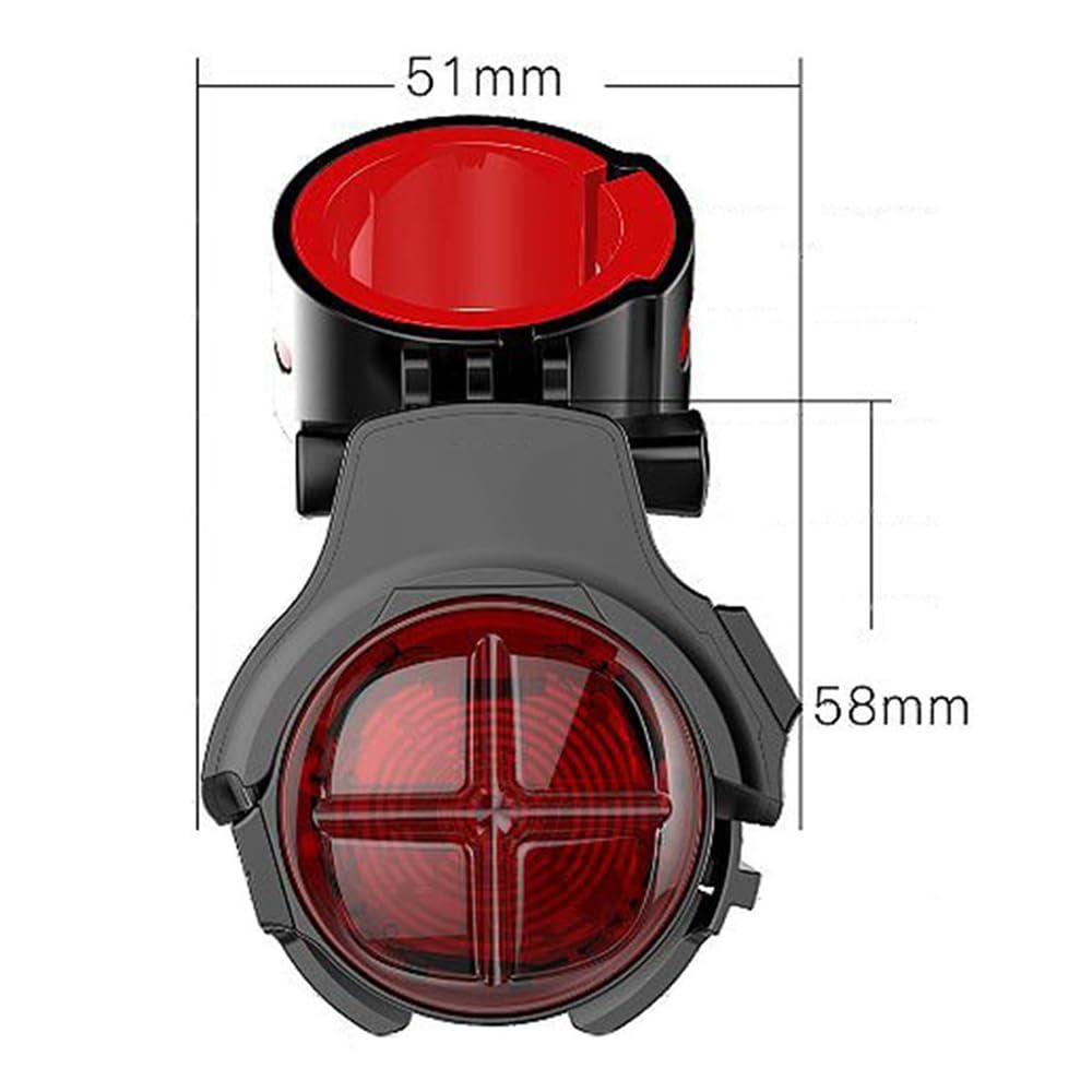 Bicicletta Intelligente Auto Brake Sensing Taillight Ipx5 Impermeabile LED Ricarica Ciclismo Tail Light Bike Accessori Luce Posteriore