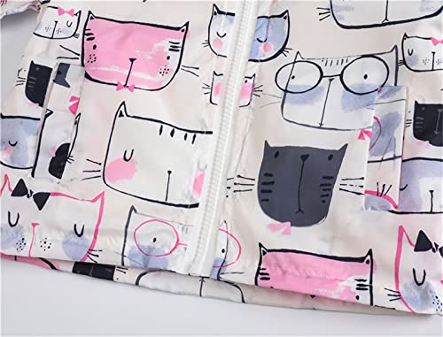 Toddler Baby Windbreaker Outwear Coat Girls Cute Hoodie Flower Zip-Up Jacket Waterproof Lightweight Raincoat2