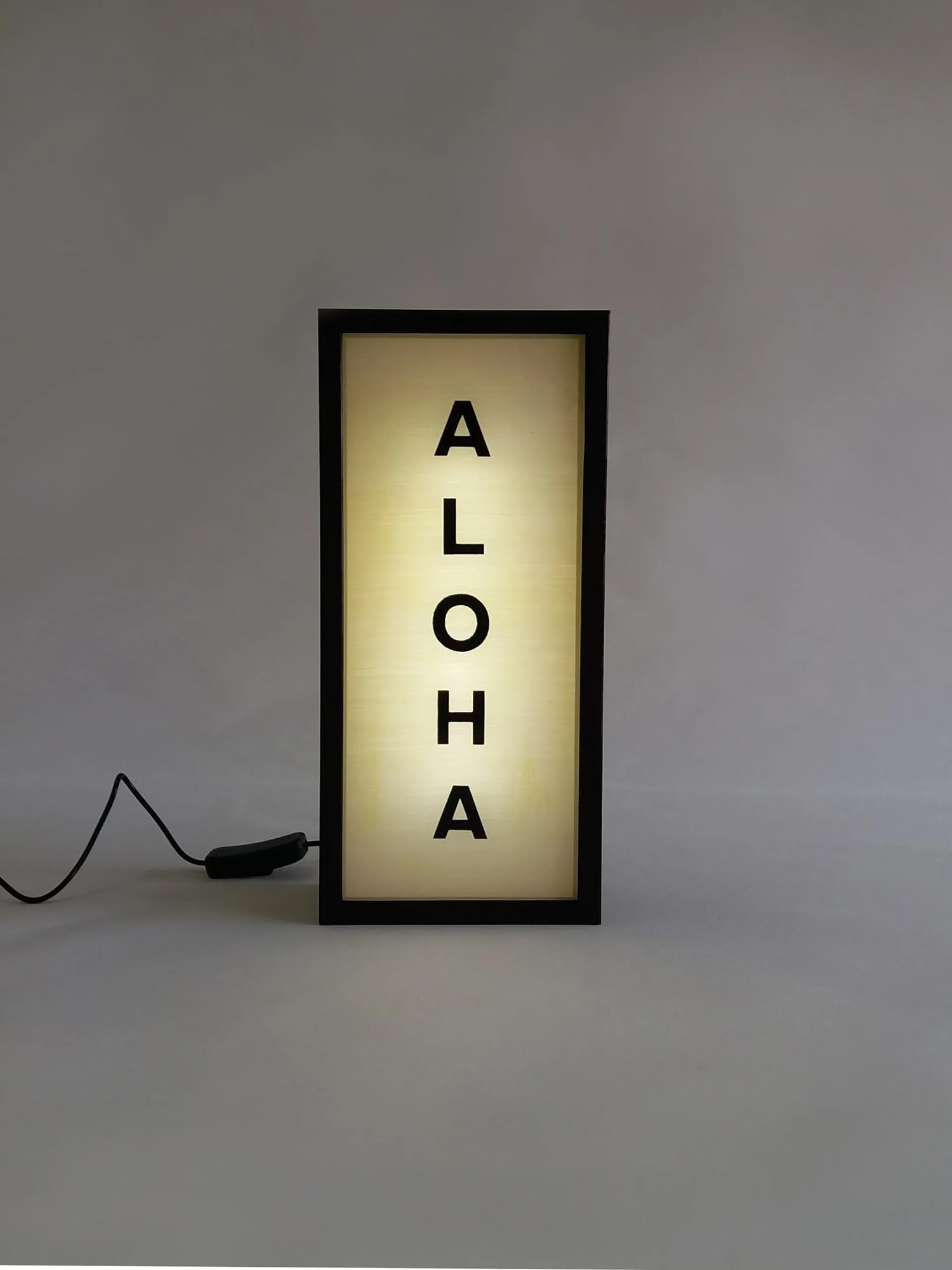 ALOHA RGB LED Neon Lightbox with Remote Control Professional Studio Podcast Radio Lights Sign for Cinema Cafes Home Wall Decor USB Powered