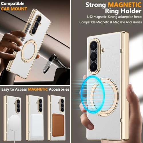 Étui en cuir pour Samsung Galaxy Z Fold 7 coque chic à charnière et protection écran