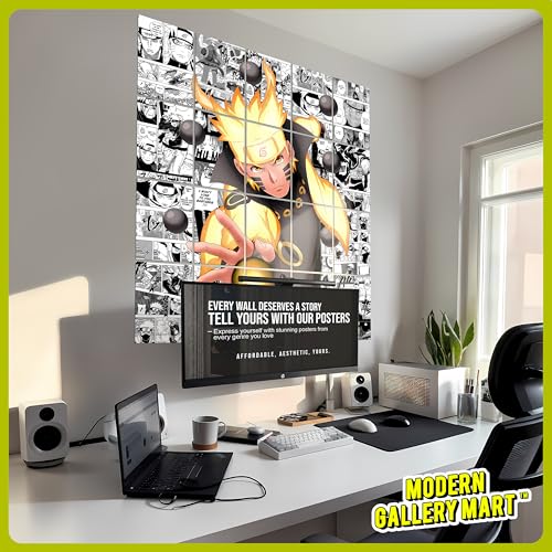 Image of MODERN GALLERY MART Pack of 20 Naruto Manga Poster | A4 Size Anime Wall Art (8.3 x 11.7 inch) | Manga Posters with Glue Dots | Anime Poster for Bedroom, Living Room, Office
