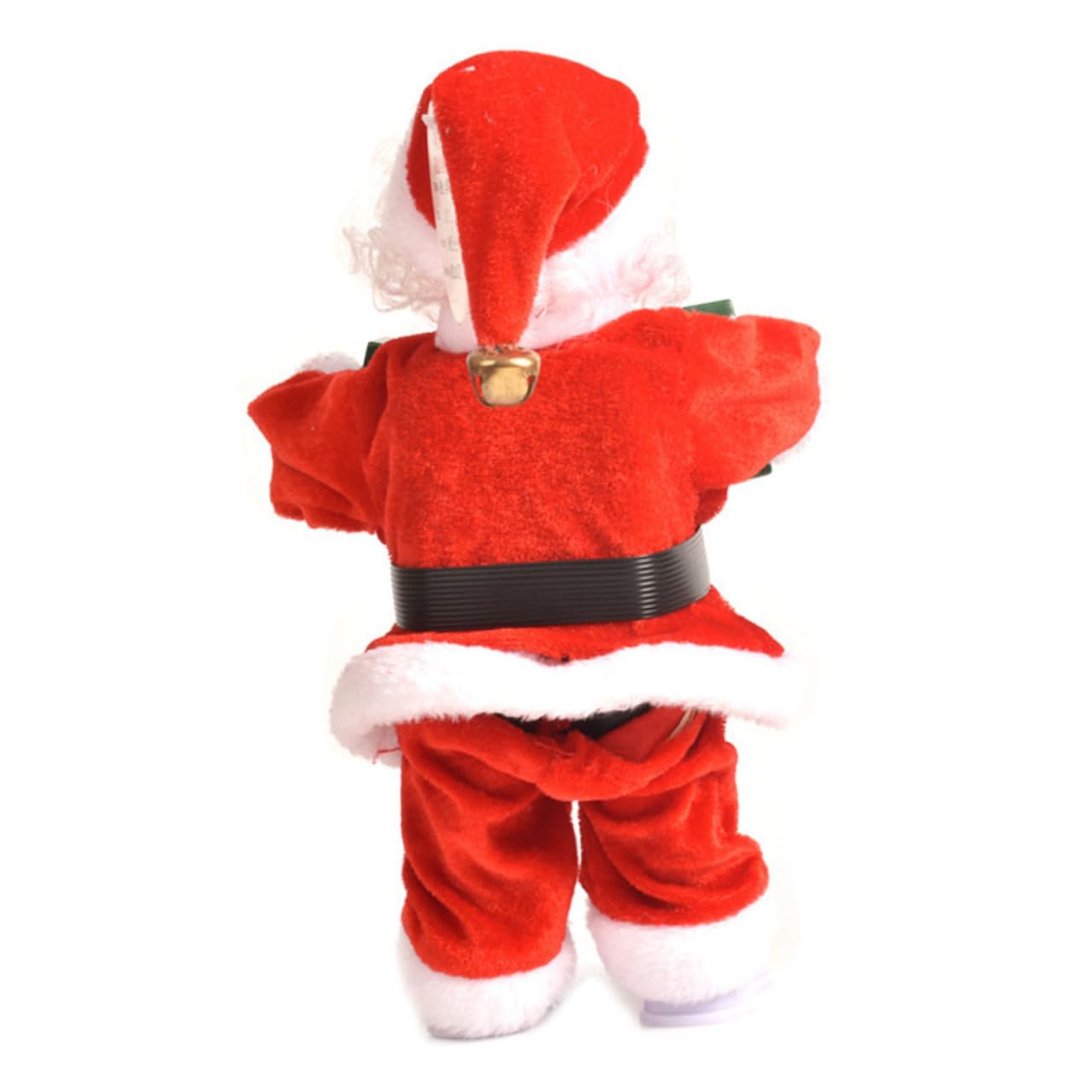Papá Noel Eléctrico Rojo Juguete Navideño para Adorno Navideño de Plástico y Tela Decoración de Navidad sin Batería Obsequio Festivo para Hogar y Fiesta