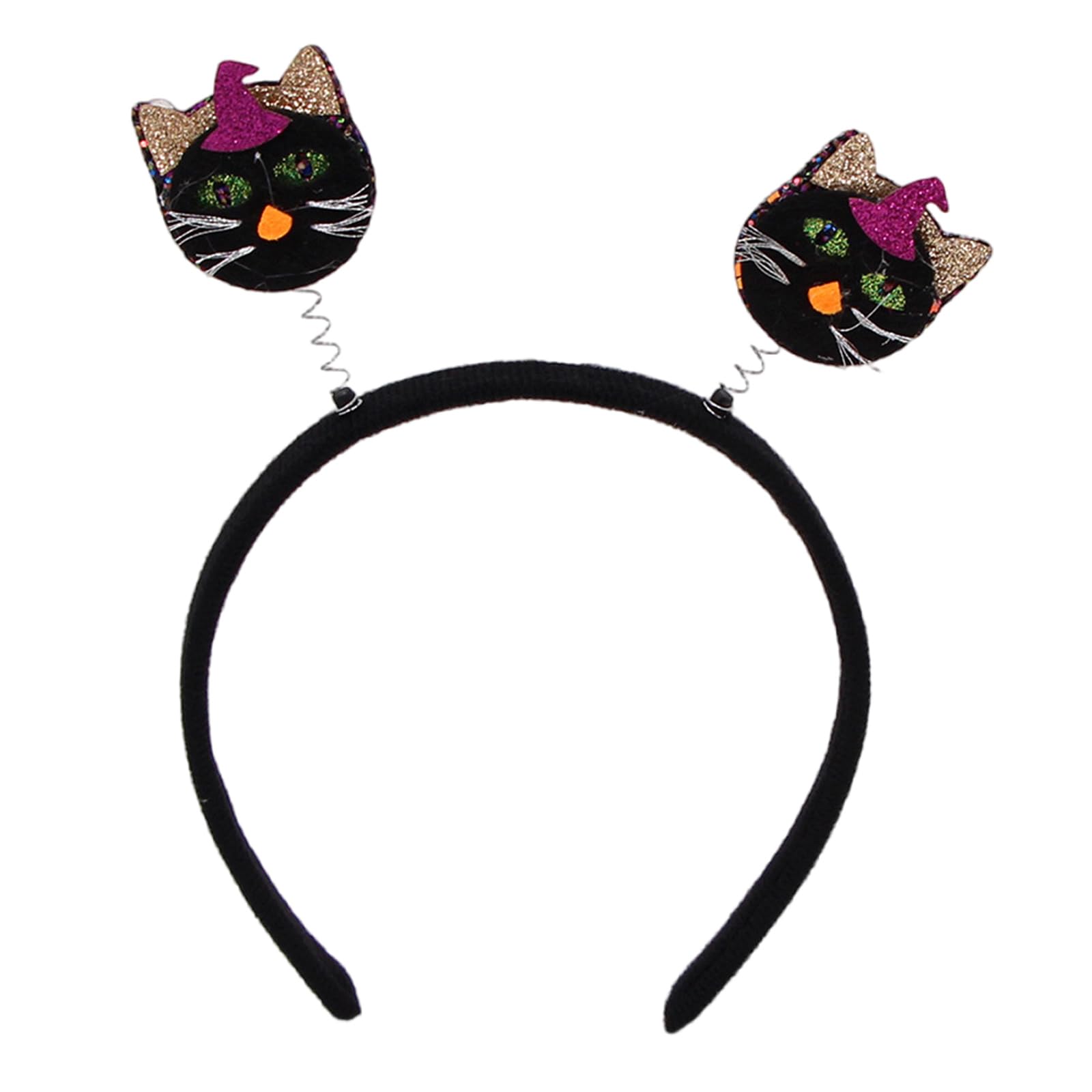 MICFENY Funny Pumpkin Hairband Lightweight Themed Design Polyester Hair Accessory For Halloween Event