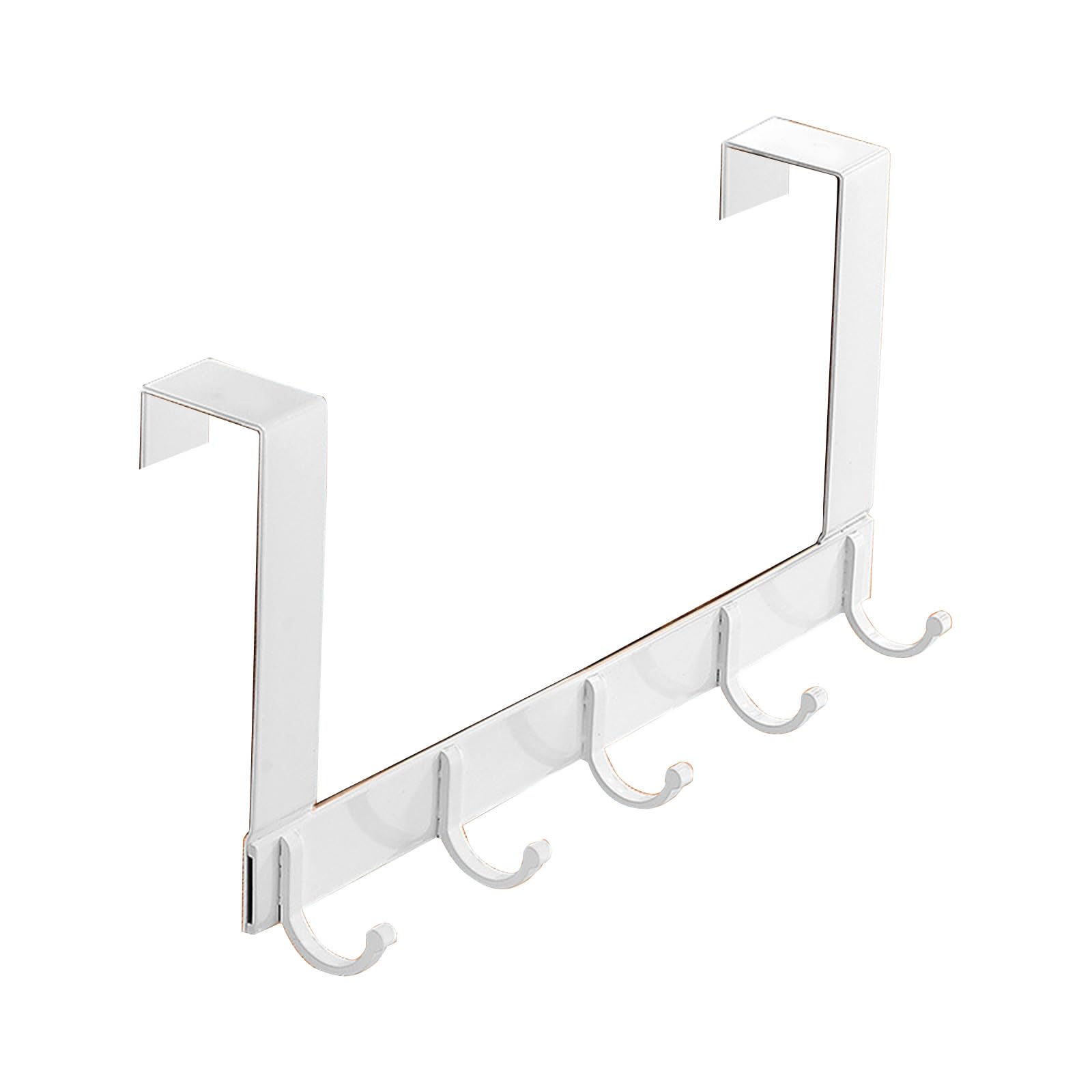 Tsophreniq Aluminum Door Hanger Hook 5/6 Hooks Over the Door Rack Storage Organizer for Bathroom Robe Towels Organizer