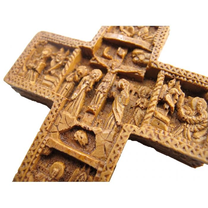 Handmade Carved Aromatic Wax Cross Blessed From Mount Athos 234
