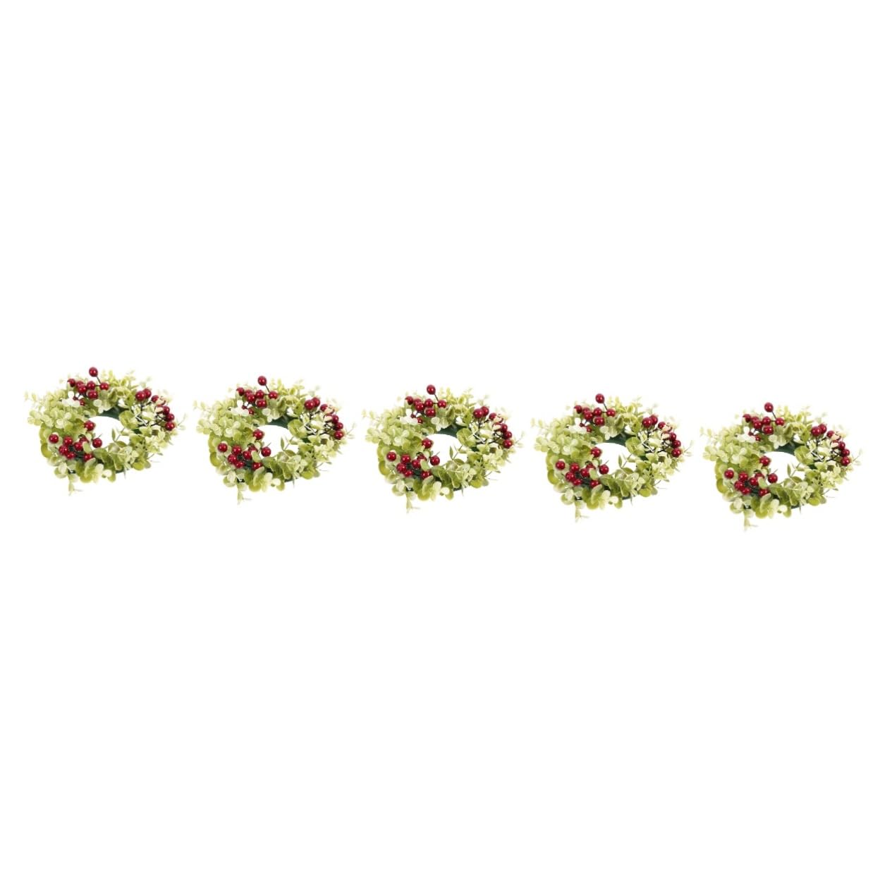 TOPBATHY 5 Piezas Guirnalda de Velas navideñas de Velas Decorativas de Velas de eucalipto Adornos navideños Christmas Decoraciones decoración de Mesa navideña