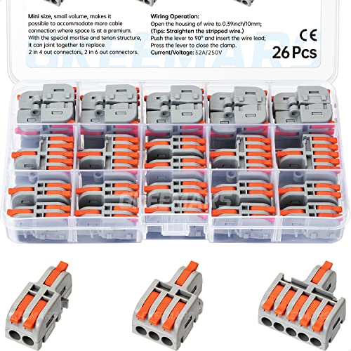 GKEEMARS 26Pcs Compact Splicing Connectors