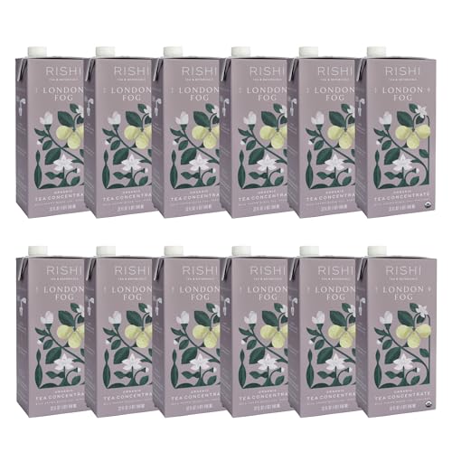 Rishi Tea London Fog Latte - Organic Black Tea Concentrate with Bergamot,...
