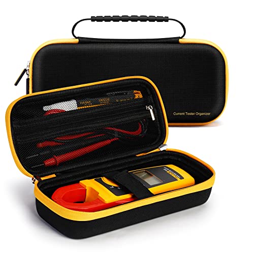 Image of OLAIKE Hard Carrying Case For Fluke 323 /324 /325 /302 /303 /305 Clamp Multimeters AC-DC TRMS, Sturdy Protective Storage Bag, Black