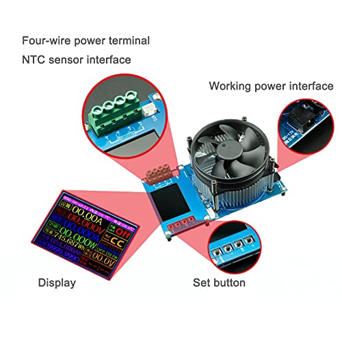 150W 20A Adjustable Constant Current Electronic Load 2.4inch TFT Color Display 4 Working Modes USB Lithium Battery Capacity Monitor Tester Discharge Meter image 5