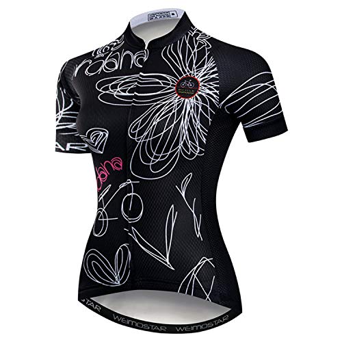 PSPORT Women's Cycling Jersey Short Sleeve Bike Shirts Reflective