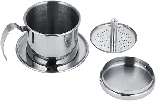 Miniatura 4 de Filtro de goteo de café vietnamita, gotero de acero inoxidable para verter sobre café, portátil y reutilizable para el hogar, la oficina y uso al