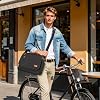ESTARER 13-14 Inch Laptop Messenger Bag Water-Resistant Canvas Shoulder Bag for Business College, Grey
