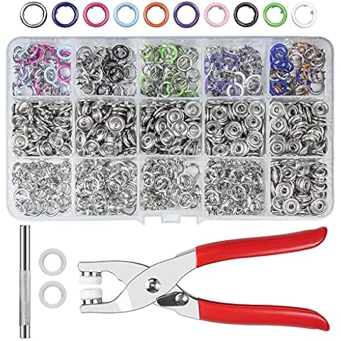 CHEPULA 200 Sets Metal Snap Fastener Kit Cover