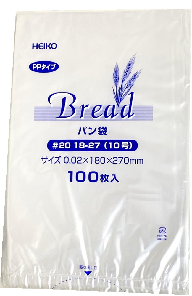 Amazon.co.jp: 生活の知恵 PPパン袋 #20 18-27 100枚入り 透明 厚0.02