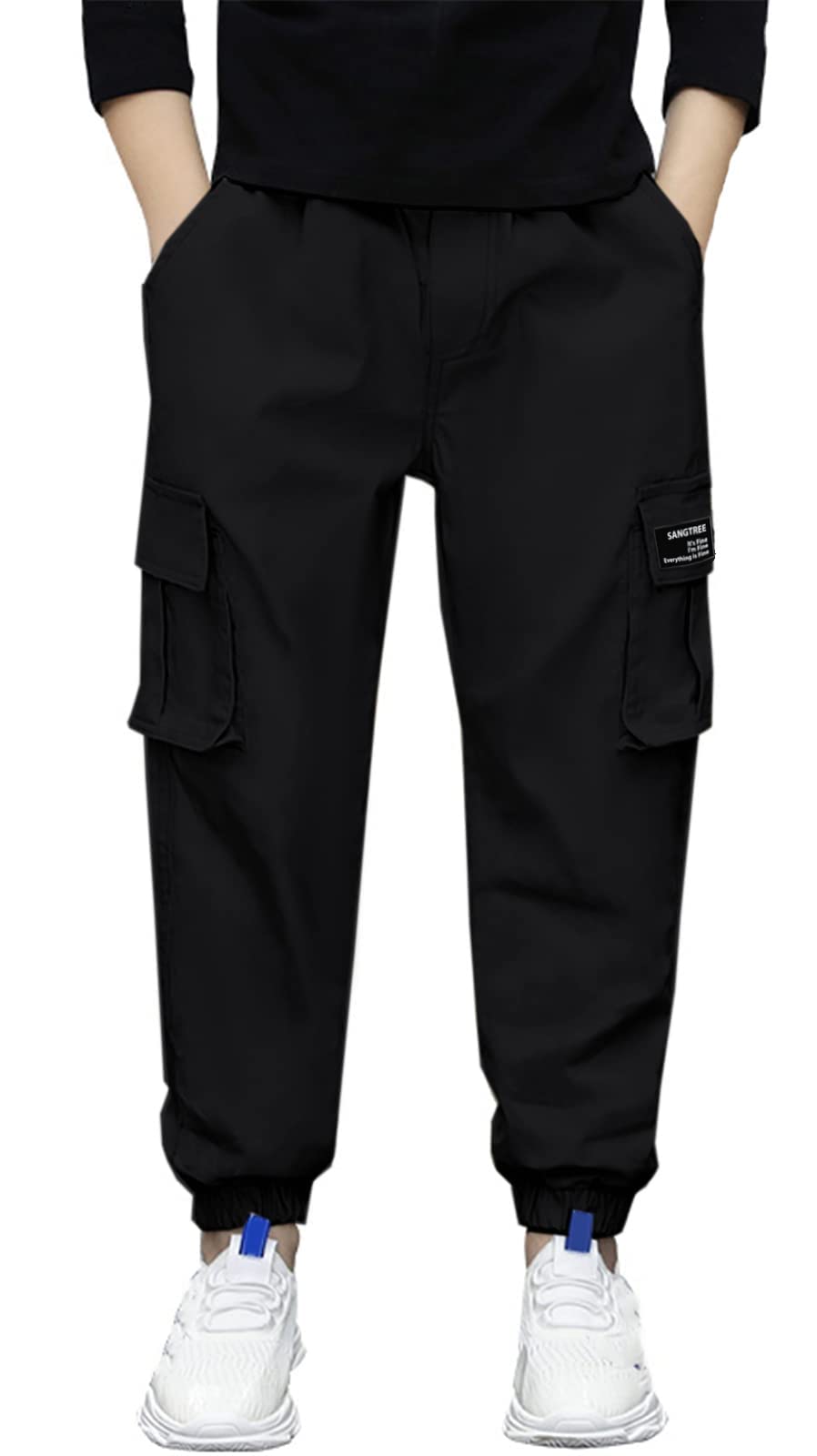 SANGTREEBoy's & Men's Cargo Jogger Pants, 3 Years - Men XXL