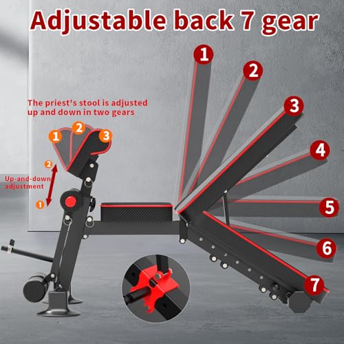 Image of Z ZHICHI Adjustable Weight Bench multi-function Workout Bench for Home Gym,Foldable Incline Decline Benches for Full Body Workout 660LBS