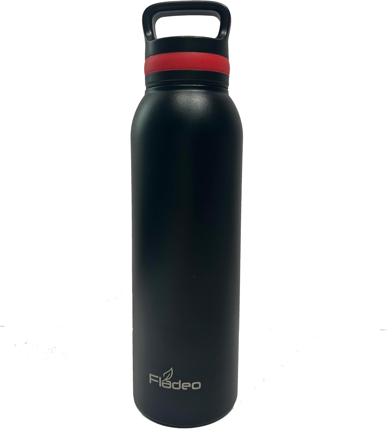 21 OZ Insulated Stainless Steel Water Bottle with Handle, Black, Vacuum Flask, Double Wall, 11 Inches Height