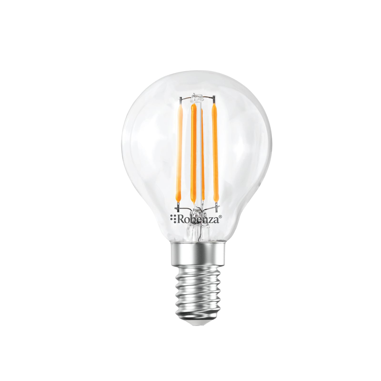 Robenza E14 Golf Ball LED Dimmable G45 Filament Bulb, 4W (40W Equivalent), 470lm, 2700K Warm White, SES Small Edison Screw, Energy Saving Decorative & Ceiling Light Bulb – Pack of 1