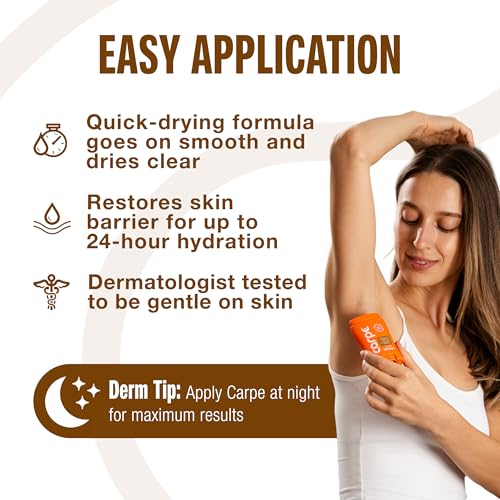 Image of Carpe Underarm Antiperspirant - Coconut Vanilla Deodorant for Women - 100 Hour Sweat & Odor Control - Deodorant for Sweating - Clinical Strength Antiperspirant - Coconut Vanilla Scent - 2 Pack