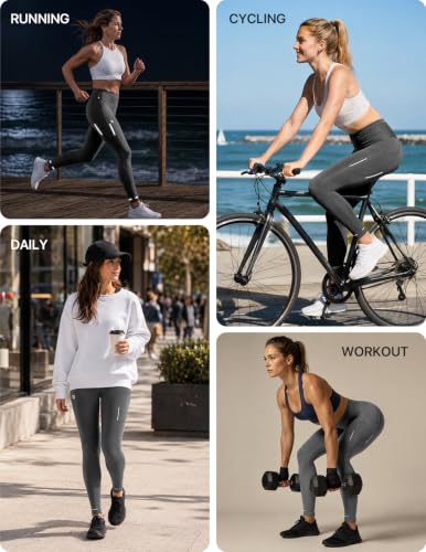 Image of Running Leggings for Women High Waisted Compression Pants for Yoga Workout