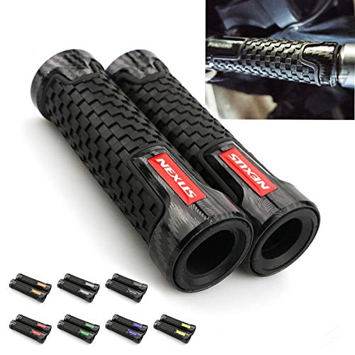 Manopole Moto 22mm Gomma Plastica Carbonio