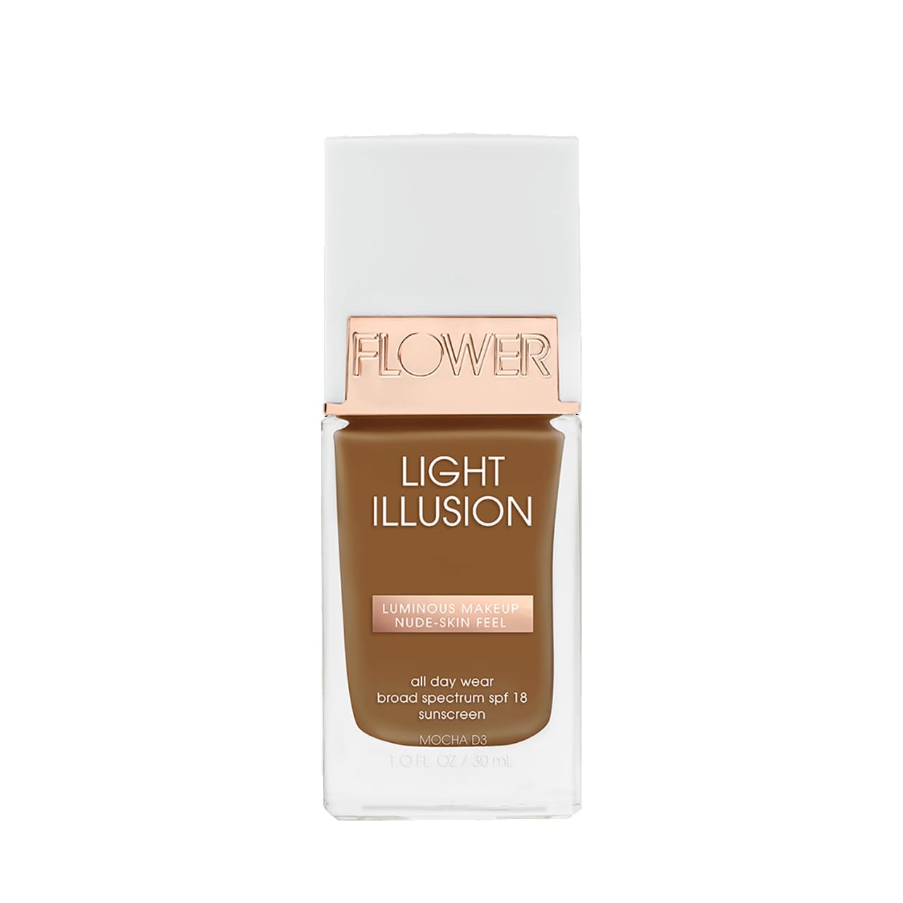 FLOWER BEAUTY By Drew Barrymore Light Illusion SPF Foundation - Blendable Buildable - Natural Finish - Lightweight Formula