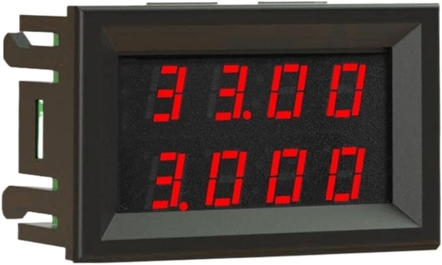 0-33V/3A Dual LED Display 0.28 Digital Ammeter Voltmeter Voltage Current Meter(RED RED)